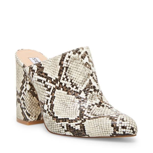 Steve Madden Ditty Snake Heel Høye Hæler Dame Svarte Hvite Slangeprint | SM-401QX