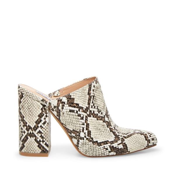 Steve Madden Ditty Snake Heel Høye Hæler Dame Svarte Hvite Slangeprint | SM-401QX