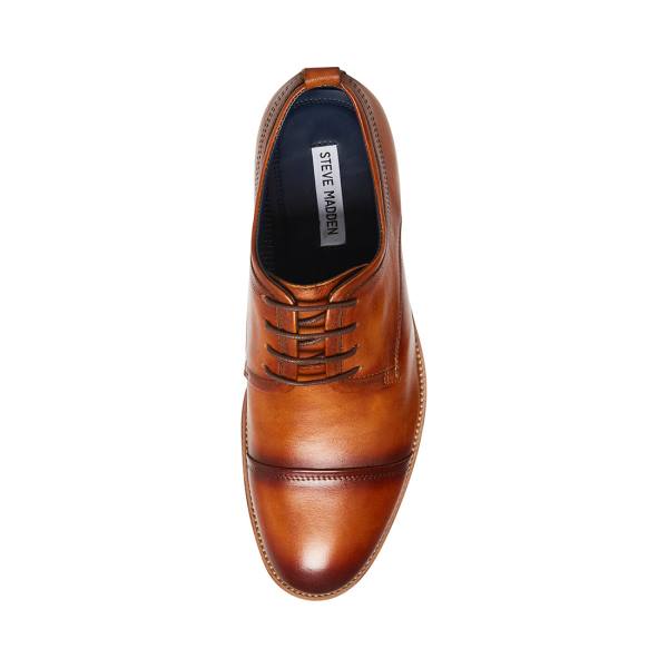 Steve Madden Doak Cognac Lær Pensko Herre Brune | SM-186CY