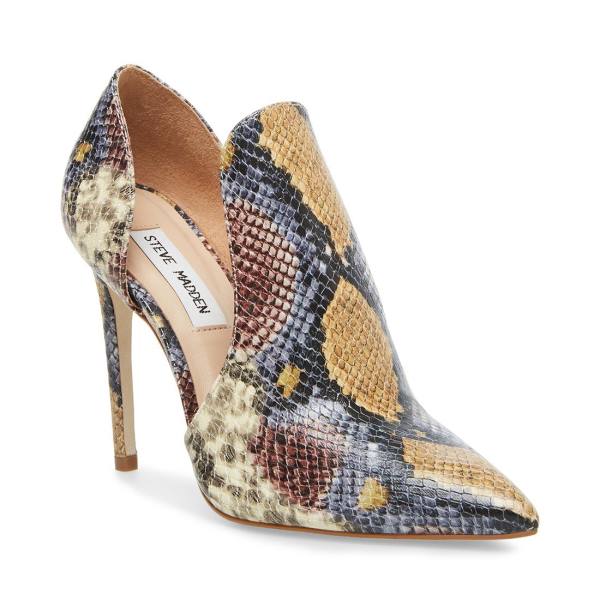 Steve Madden Dolly Snake Ankelstøvletter Dame Multicolor Slangeprint | SM-810JS