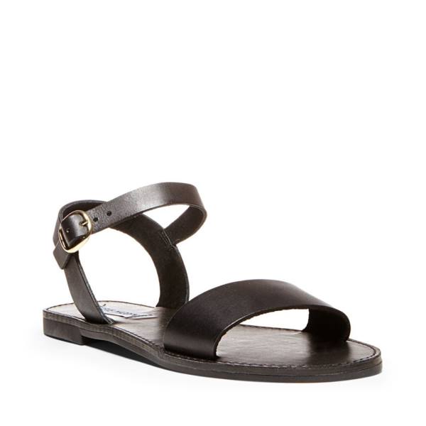 Steve Madden Donddi Lær Sandaler Dame Svarte | SM-613QB