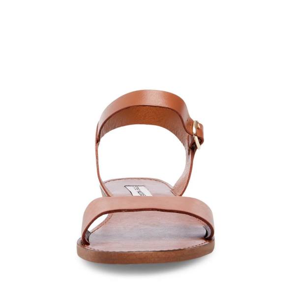 Steve Madden Donddi Tan Lær Sandaler Dame Brune | SM-586KN