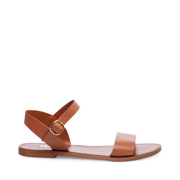 Steve Madden Donddi Tan Lær Sandaler Dame Brune | SM-586KN