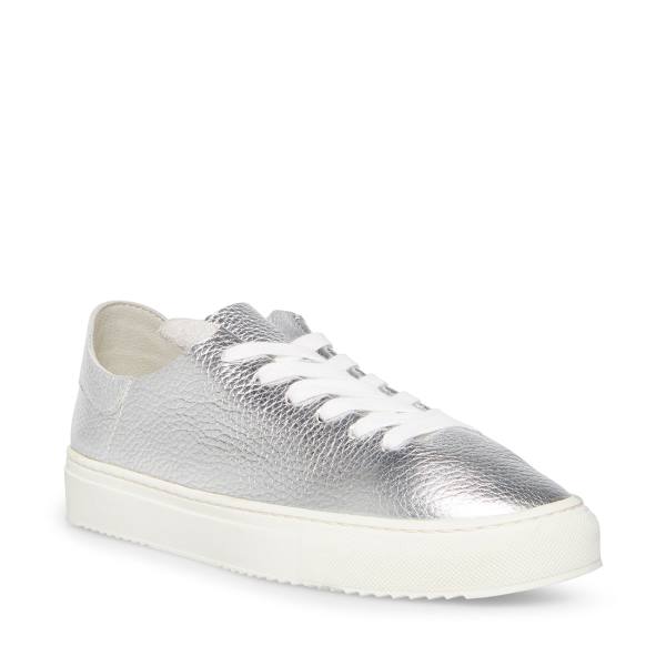 Steve Madden Dorey Lær Joggesko Dame Sølv | SM-396SO