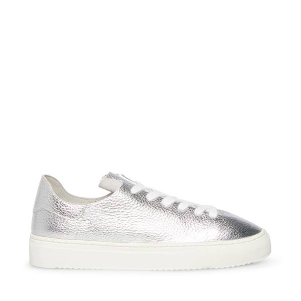 Steve Madden Dorey Lær Joggesko Dame Sølv | SM-396SO