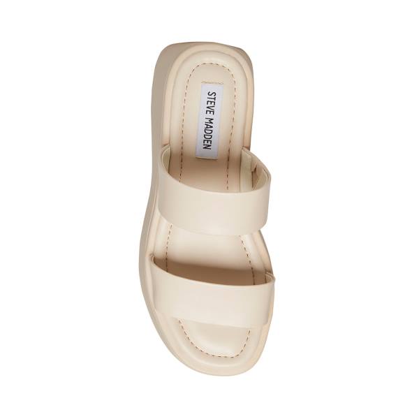 Steve Madden Dorian Bone Sandaler Dame Beige | SM-139CD