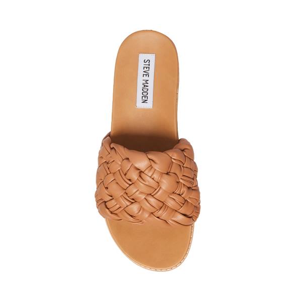 Steve Madden Dua Tan Sandaler Dame Brune | SM-140FQ