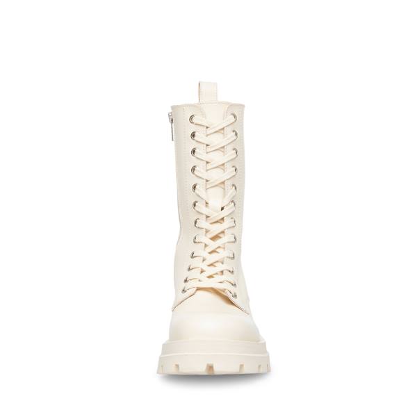 Steve Madden Ebba Bone Lær Ankelstøvletter Dame Beige | SM-726EP