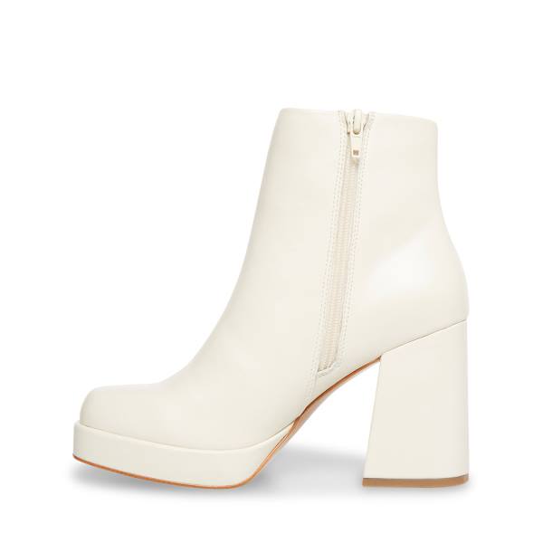 Steve Madden Edsel Bone Lær Ankelstøvletter Dame Beige | SM-985FV