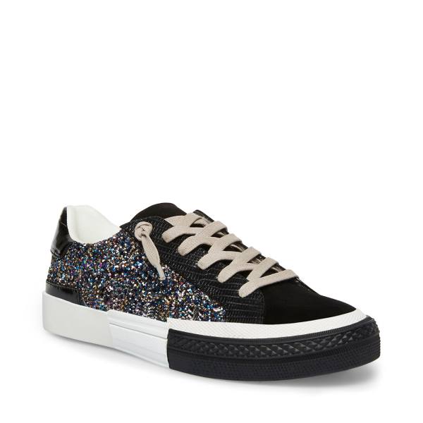 Steve Madden Embark Glitter Joggesko Dame Svarte | SM-425UA