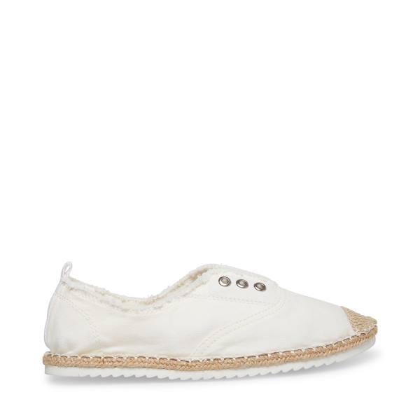 Steve Madden Emely Flate Sko Dame Hvite | SM-015OD