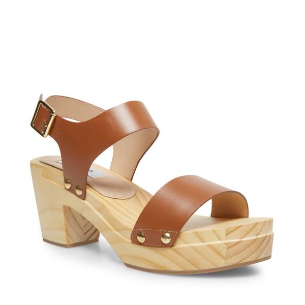 Steve Madden Fabee Cognac Lær Heel Høye Hæler Dame Brune | SM-421SN