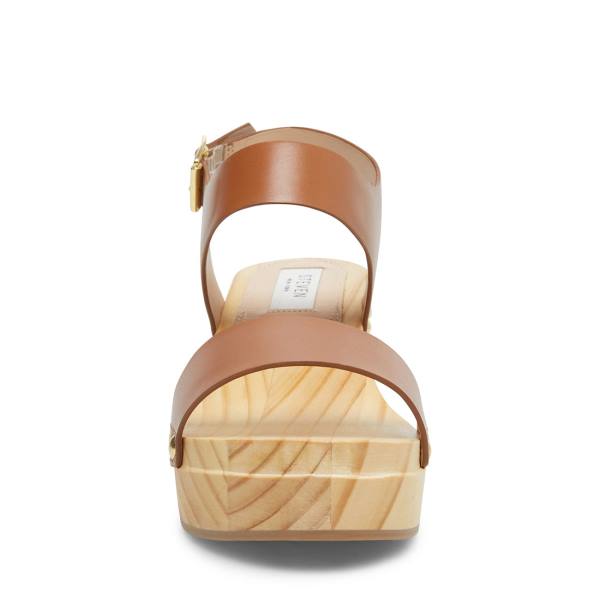 Steve Madden Fabee Cognac Lær Heel Høye Hæler Dame Brune | SM-421SN