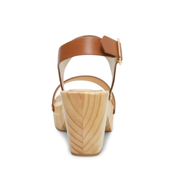 Steve Madden Fabee Cognac Lær Heel Høye Hæler Dame Brune | SM-421SN