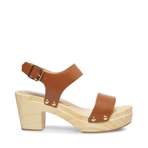 Steve Madden Fabee Cognac Lær Heel Høye Hæler Dame Brune | SM-421SN