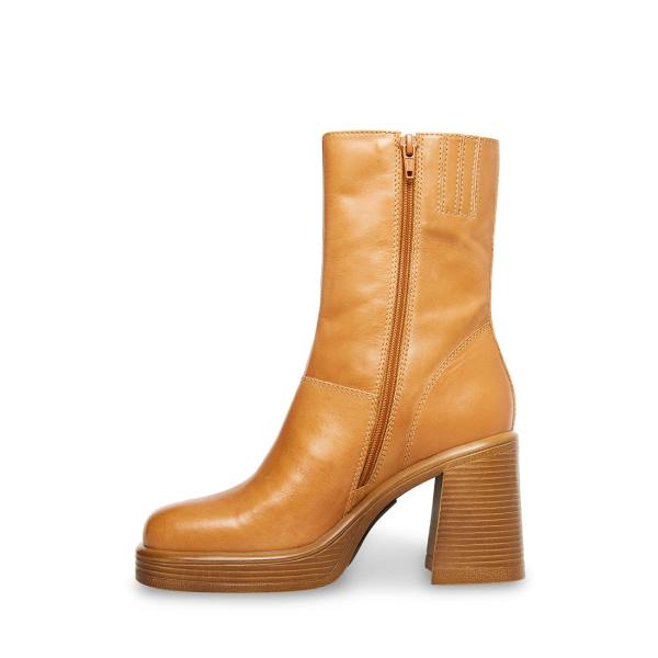 Steve Madden Fantsie Tan Lær Ankelstøvletter Dame Brune | SM-059TN