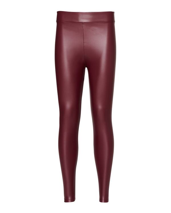 Steve Madden Faux Lær Burgundy Leggings Dame Burgunder | SM-934XI