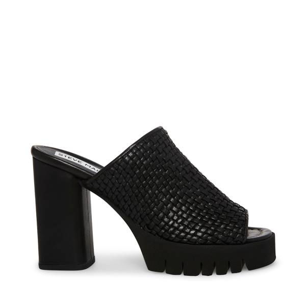 Steve Madden Fayth Lær Heel Høye Hæler Dame Svarte | SM-135IX