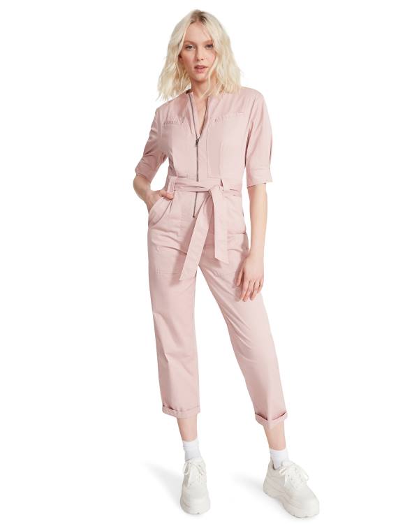 Steve Madden Flying Private Jumpsuit Topper Dame Lyse Rosa | SM-037QB