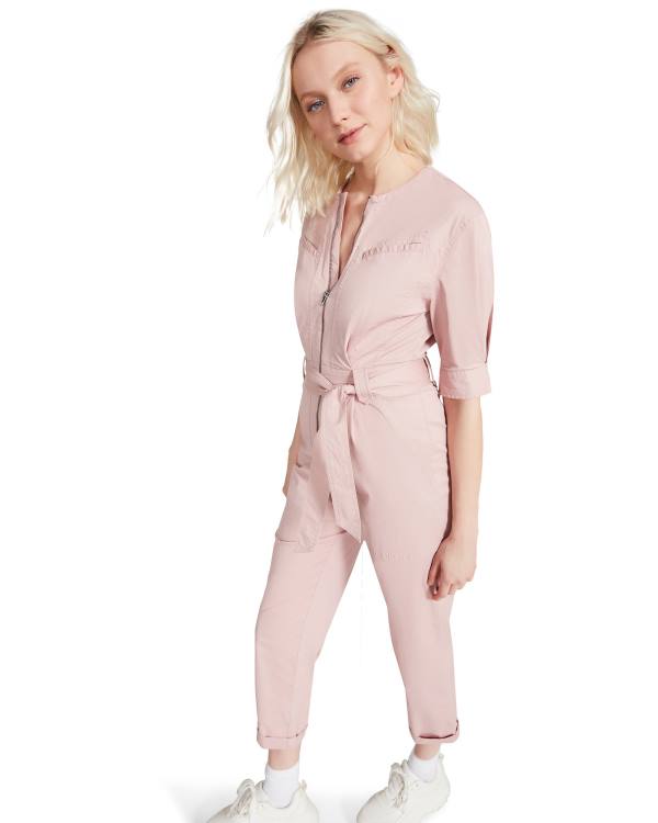 Steve Madden Flying Private Jumpsuit Topper Dame Lyse Rosa | SM-037QB