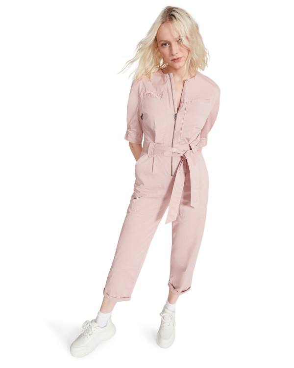 Steve Madden Flying Private Jumpsuit Topper Dame Lyse Rosa | SM-037QB