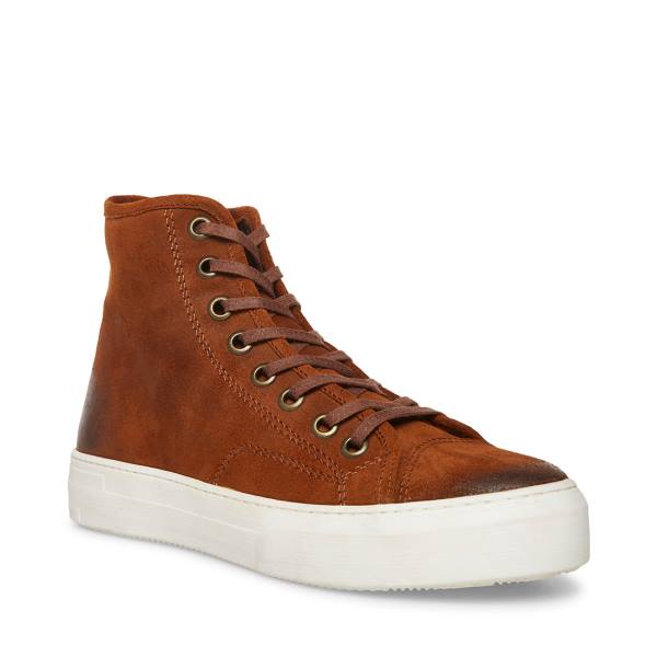 Steve Madden Forte Cognac Semsket Skinn Joggesko Herre Brune | SM-961JN