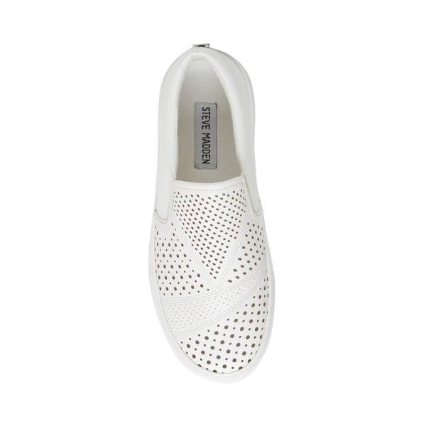 Steve Madden Gardina Loafers Dame Hvite | SM-012MJ