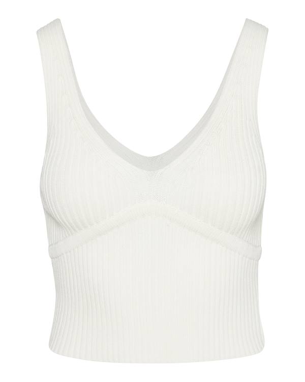 Steve Madden Genser Cropped Tank Topper Dame Hvite | SM-387ES