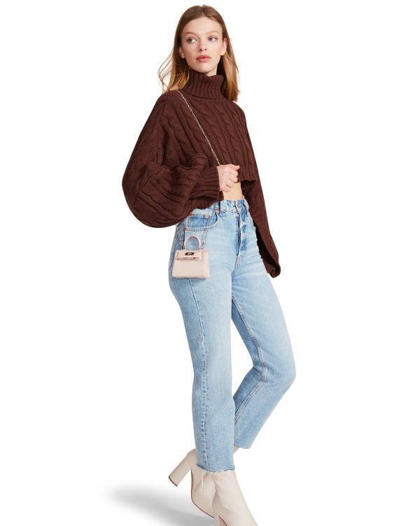 Steve Madden Genser Poncho Topper Dame Brune | SM-792KG