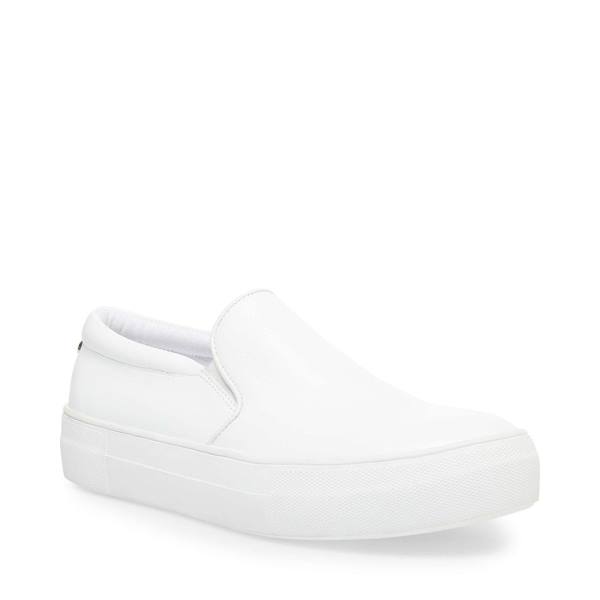 Steve Madden Gills Lær Joggesko Dame Hvite | SM-640RN