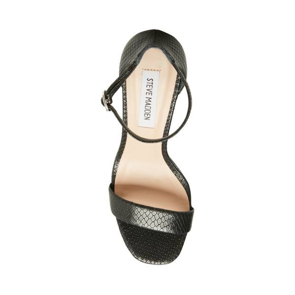 Steve Madden Gracelynn Snake Heel Høye Hæler Dame Svarte Slangeprint | SM-462UR