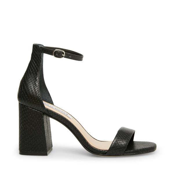 Steve Madden Gracelynn Snake Heel Høye Hæler Dame Svarte Slangeprint | SM-462UR