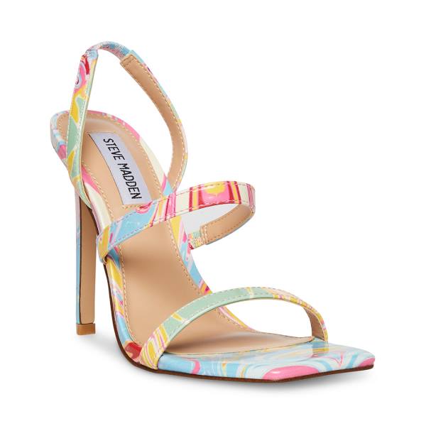 Steve Madden Grade Baby Heel Høye Hæler Dame Blå Multicolor | SM-689WD