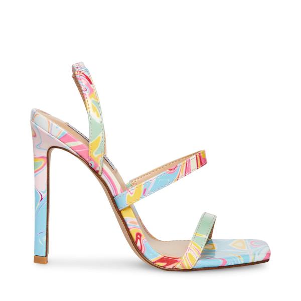 Steve Madden Grade Baby Heel Høye Hæler Dame Blå Multicolor | SM-689WD