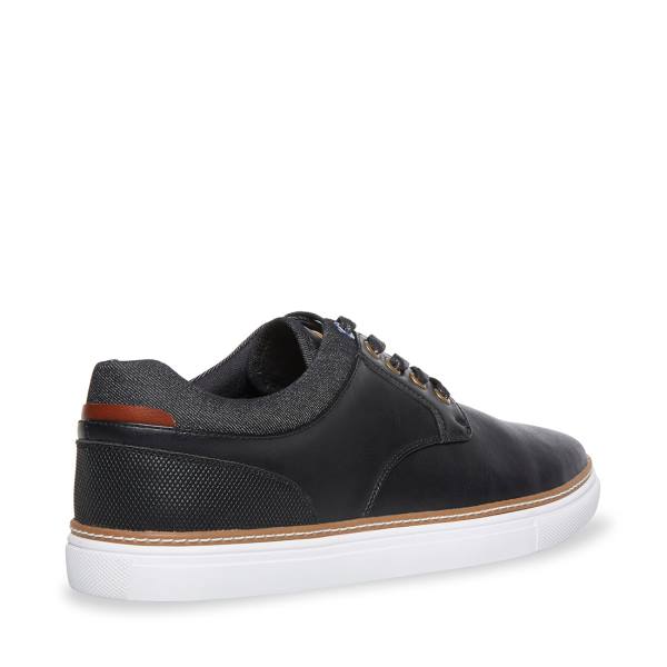 Steve Madden Gully Lær Joggesko Herre Svarte | SM-065UV