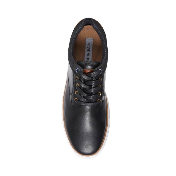 Steve Madden Gully Lær Joggesko Herre Svarte | SM-065UV