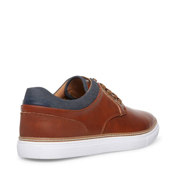 Steve Madden Gully Tan Lær Joggesko Herre Brune | SM-018ZQ