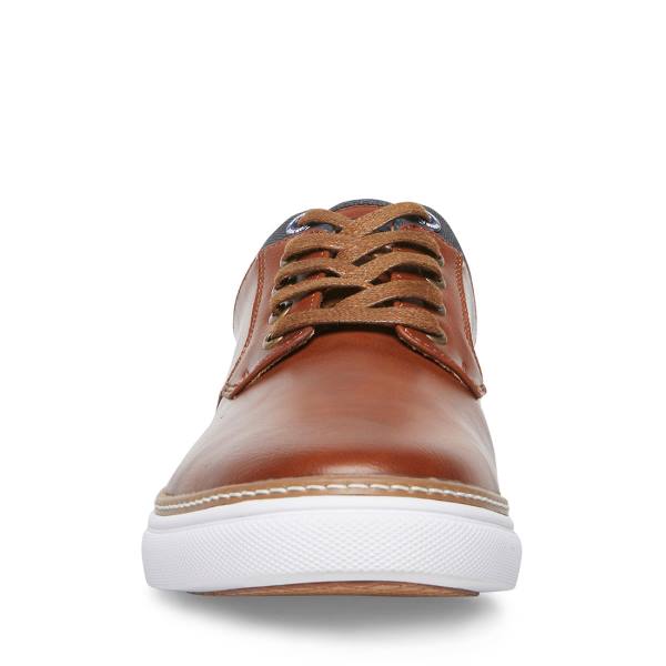 Steve Madden Gully Tan Lær Joggesko Herre Brune | SM-018ZQ