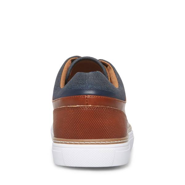 Steve Madden Gully Tan Lær Joggesko Herre Brune | SM-018ZQ