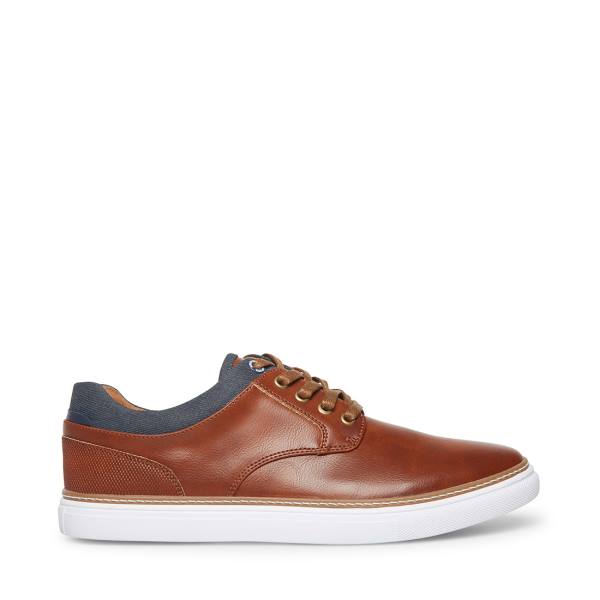 Steve Madden Gully Tan Lær Joggesko Herre Brune | SM-018ZQ