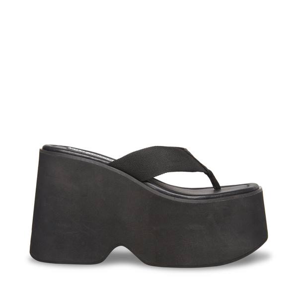 Steve Madden Gwen Sandaler Dame Svarte | SM-264HZ