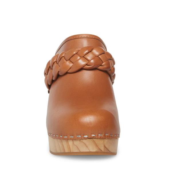 Steve Madden Highland Cognac Lær Heel Høye Hæler Dame Brune | SM-591YM