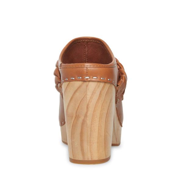 Steve Madden Highland Cognac Lær Heel Høye Hæler Dame Brune | SM-591YM