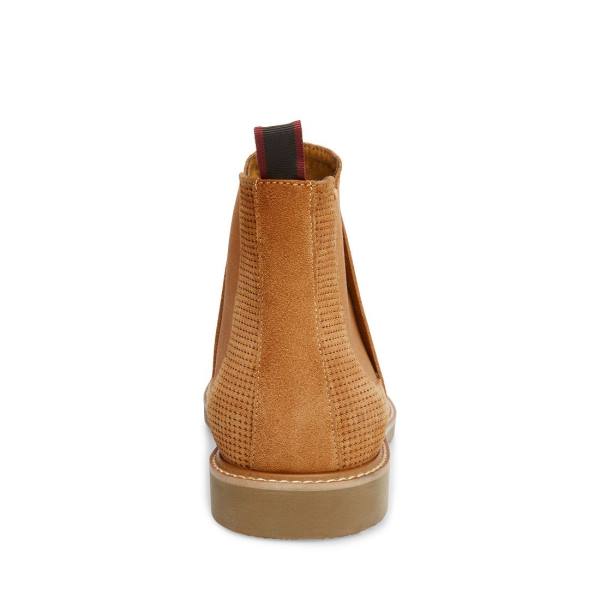 Steve Madden Highlyte Tan Semsket Skinn Støvler Herre Brune | SM-205SG