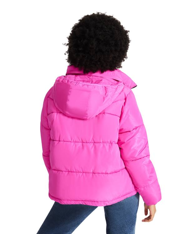 Steve Madden Hot Puffer Jakke Dame Rosa | SM-943YH