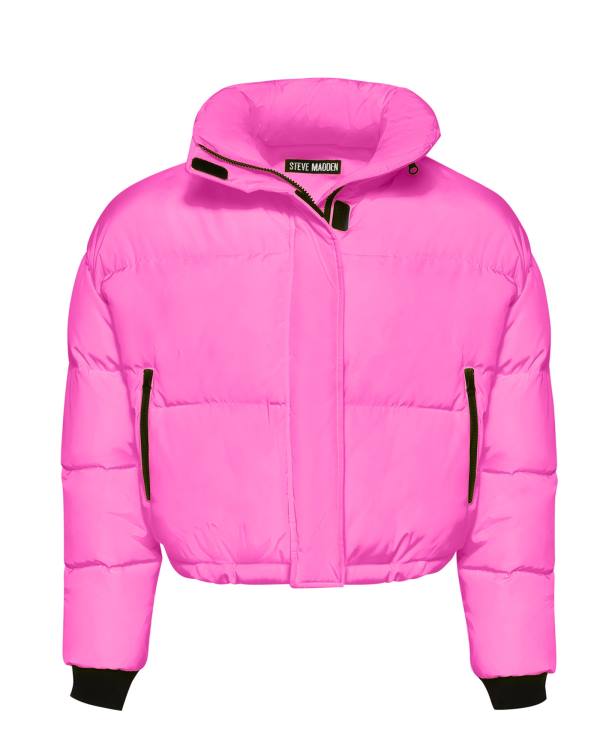 Steve Madden Hot Puffer Jakke Dame Rosa | SM-943YH