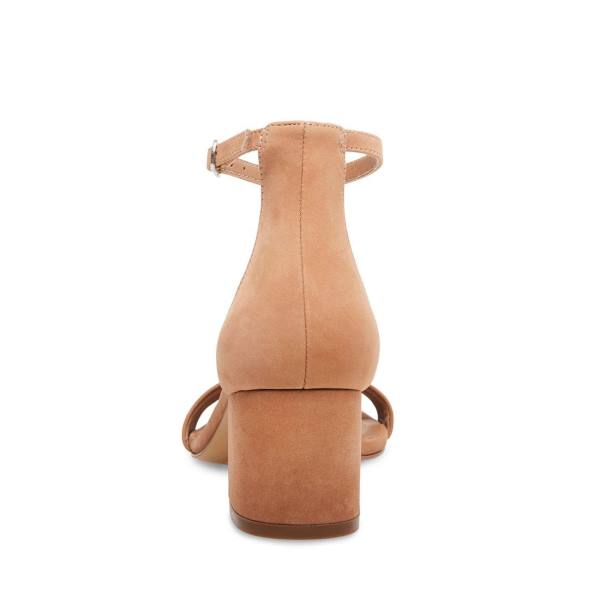 Steve Madden Irenee Tan Nubuck Heel Høye Hæler Dame Brune | SM-160IY