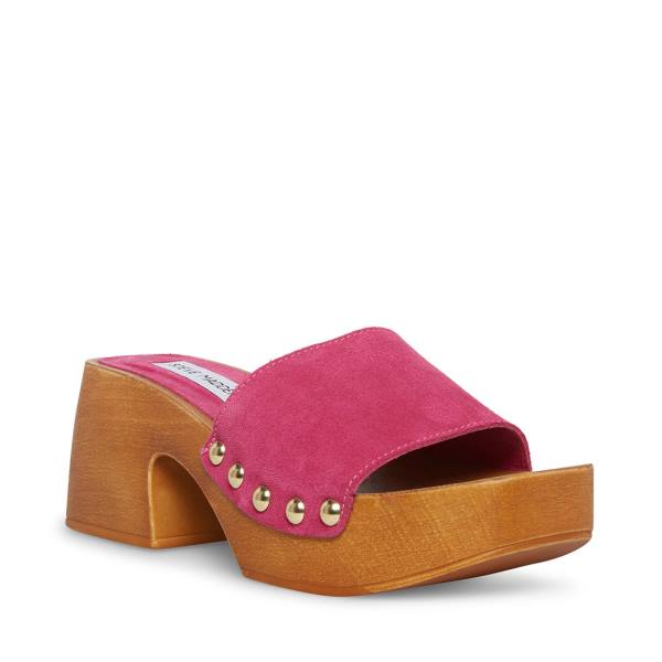 Steve Madden Izzy Semsket Skinn Sandaler Dame Rosa | SM-956KL