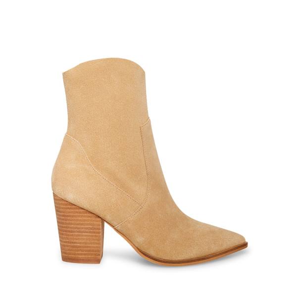 Steve Madden Janetta Sand Semsket Skinn Ankelstøvletter Dame Brune | SM-791LB