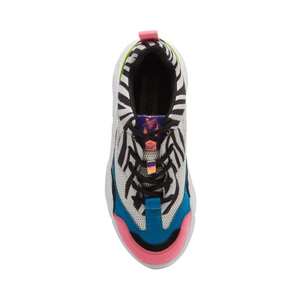 Steve Madden Jantonia Zebra Joggesko Barn Multicolor | SM-471OY